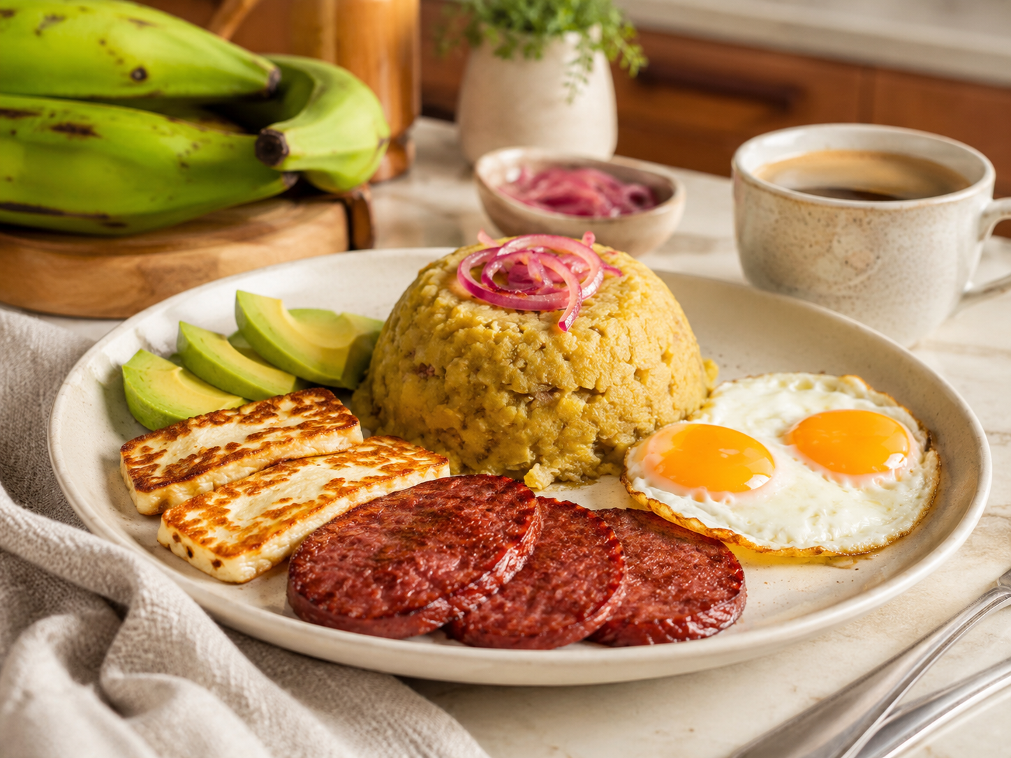 Desayuno dominicano completo
